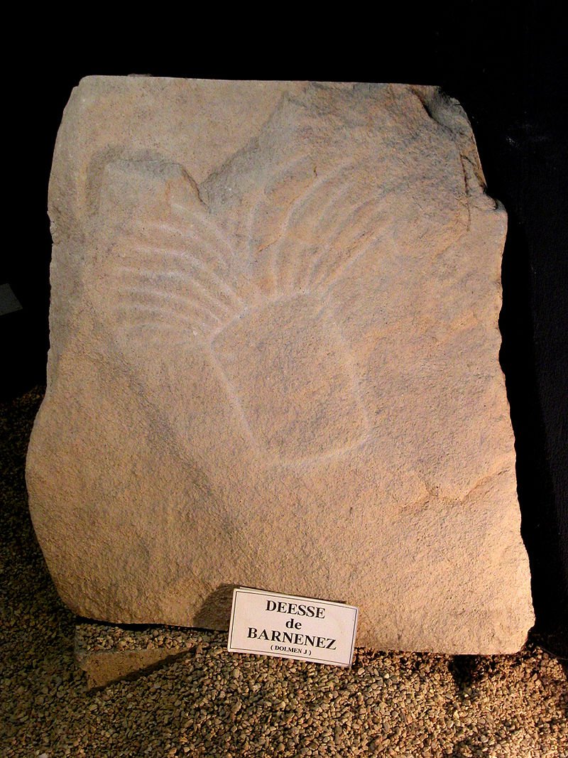 The engraved “goddess” slab from Barnenez, Dolmen J