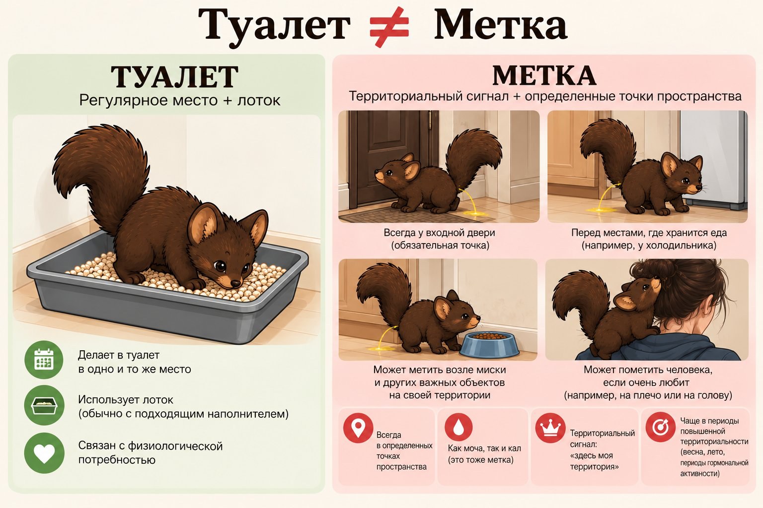 Toilet ≠ marking: how to tell them apart and what to do about it.